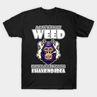 A Day Without Weed Is Like Cannabis Weed Smoking T-Shirt